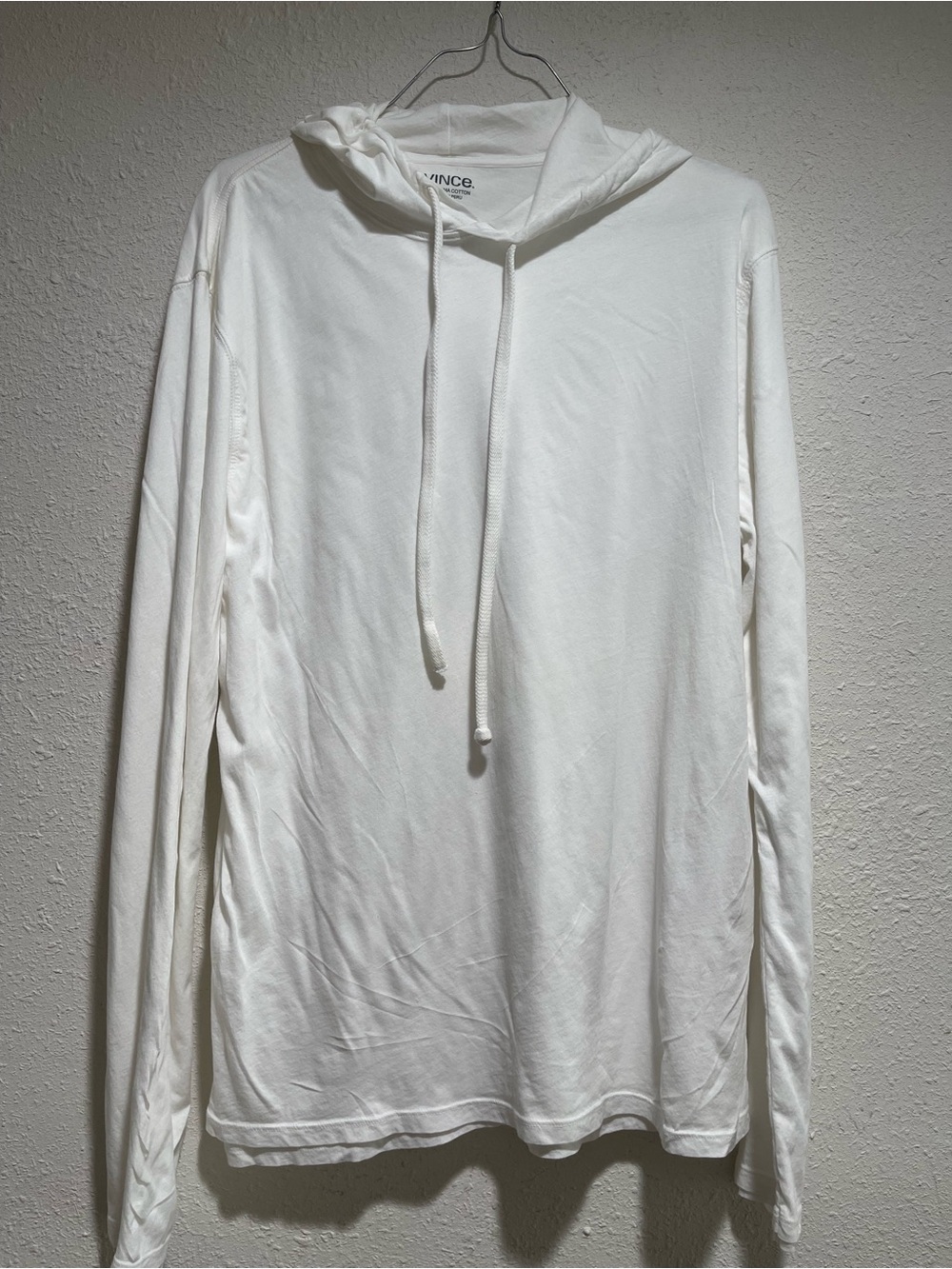Vince White Men's Lightweight Hooded Long Sleeve